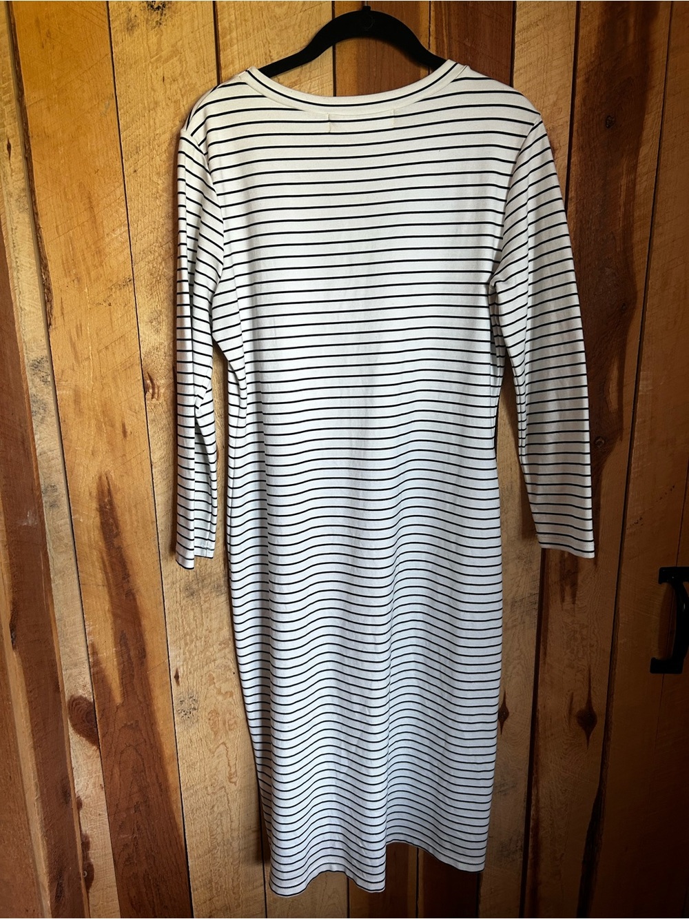 Sonnet James play dress white black stripe long sleeve Reese size L - Picture 4 of 4